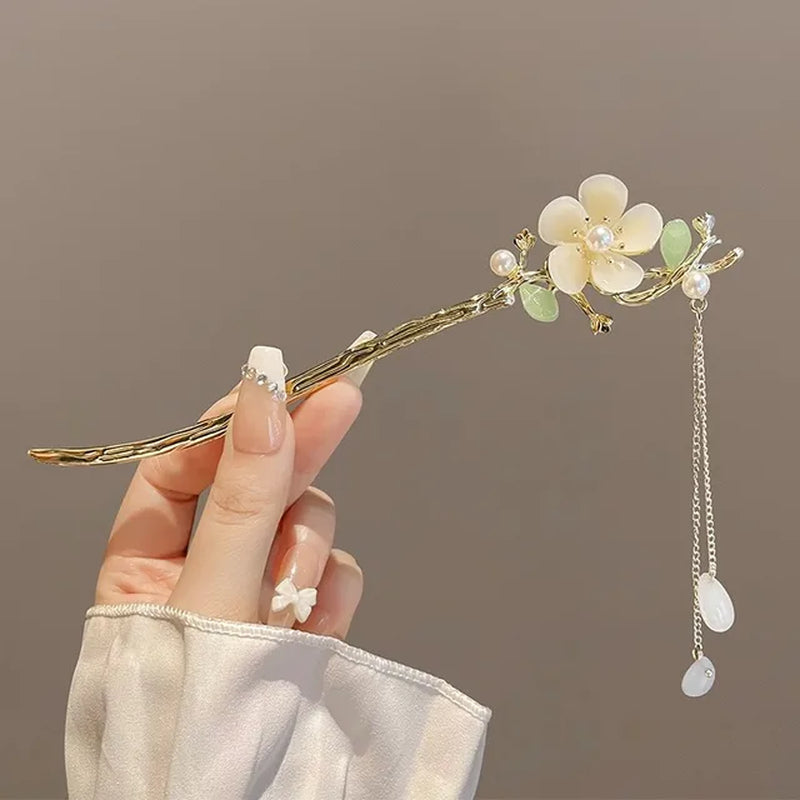 Vintage Chinese Style Hanfu Hair Stick Women Metal Tassel Hair Fork Hair Chopsticks Hairpin Woman Jewelry Hair Clip Accessories