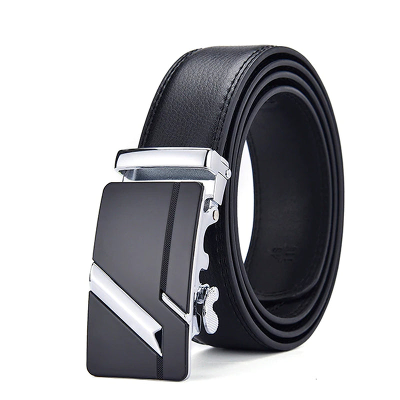 []Genuine Leather Belts for Men Automatic Male Belts Cummerbunds Leather Belt Men Dropshipping Black Belts Cinturon Hombre