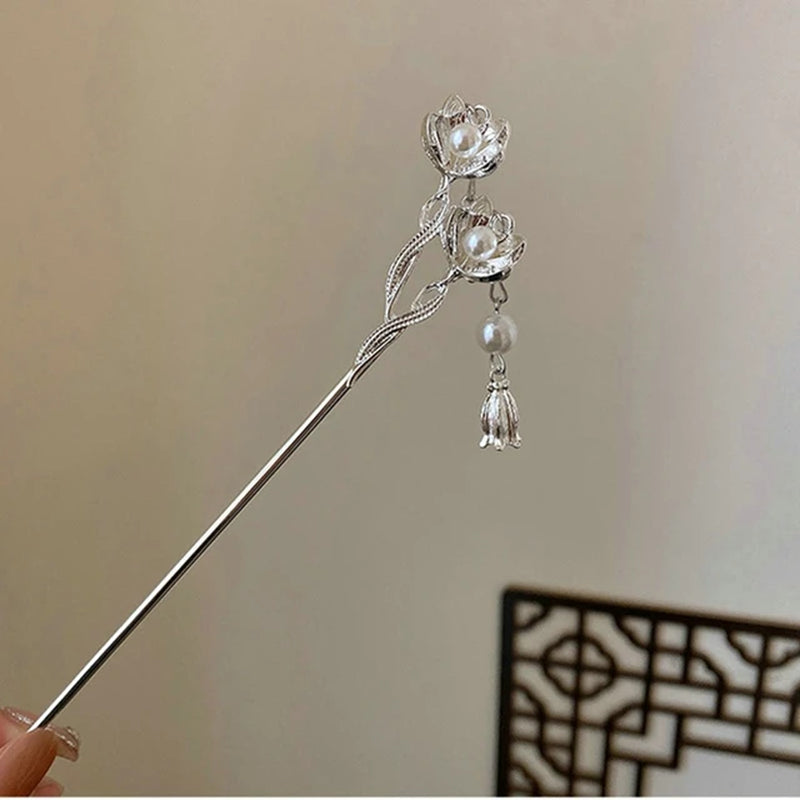 Vintage Chinese Style Hanfu Hair Stick Women Metal Tassel Hair Fork Hair Chopsticks Hairpin Woman Jewelry Hair Clip Accessories