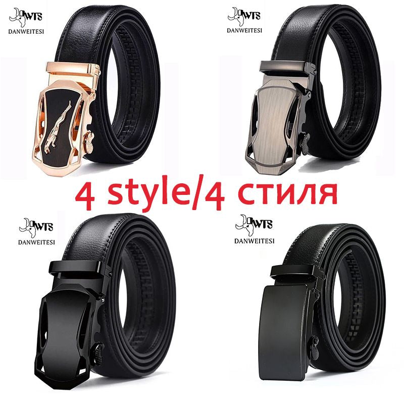 []Genuine Leather Belts for Men Automatic Male Belts Cummerbunds Leather Belt Men Dropshipping Black Belts Cinturon Hombre