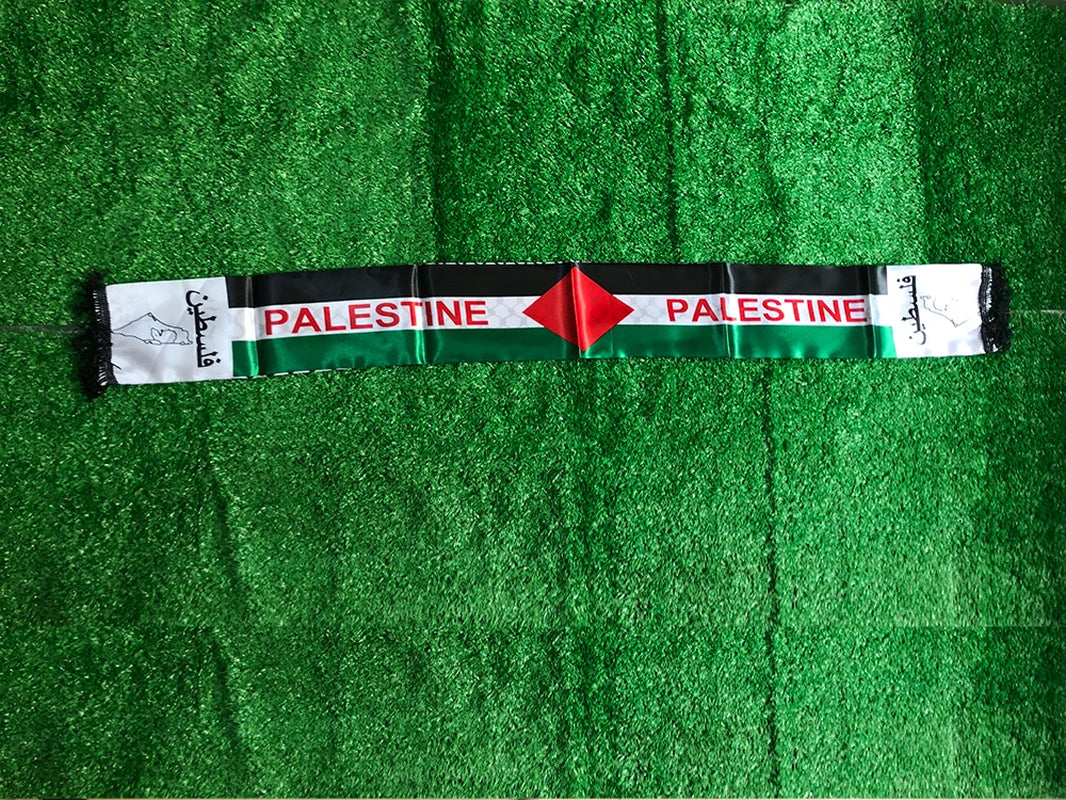 SKY FLAG Palestine Flag Custom Scarf Palestine National Day 14*130Cm Scarf Printing Satin Palestinian Flag Scarf