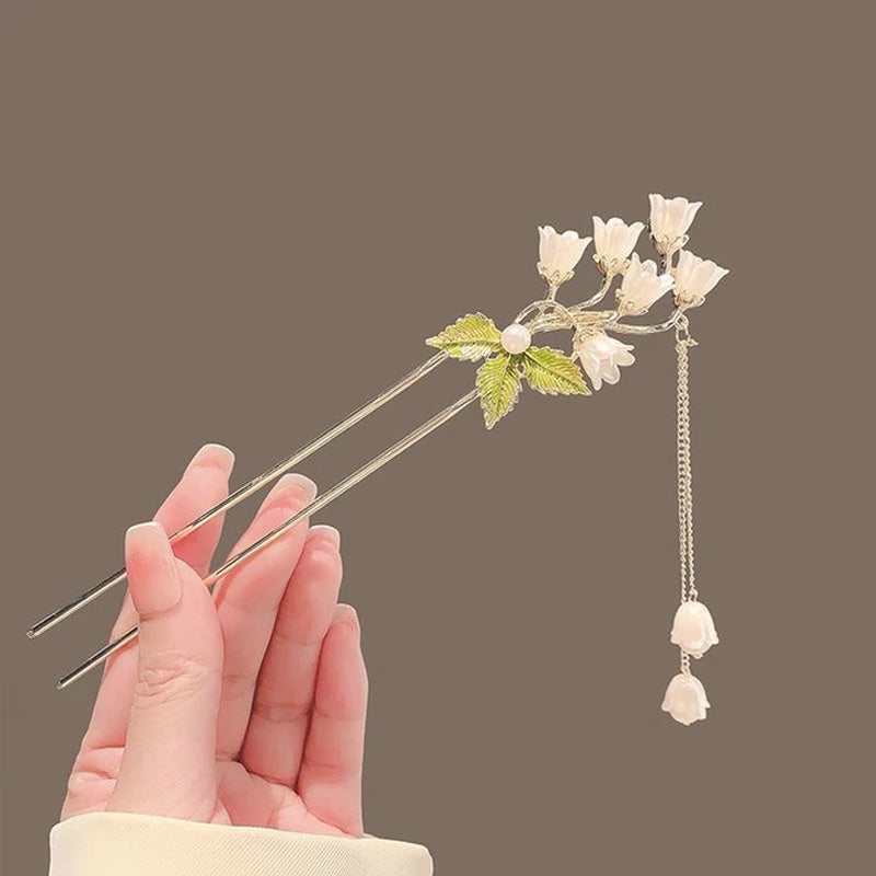 Vintage Chinese Style Hanfu Hair Stick Women Metal Tassel Hair Fork Hair Chopsticks Hairpin Woman Jewelry Hair Clip Accessories