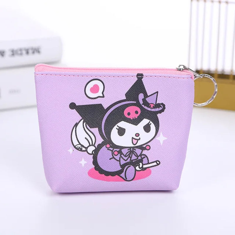 Purse Coin Purses Cartoon Printed PU Melody Cute Wallet Bag Keychains Storage Bag Sanrio Kuromi Kawaii Mini Pouch