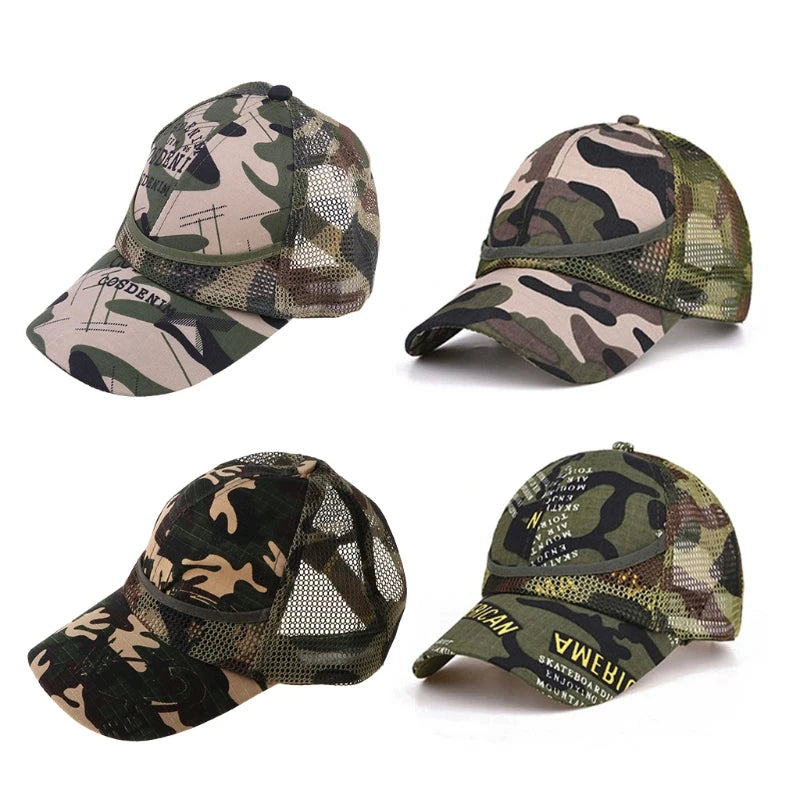 Camouflage Child Baseball Cap Casual Hat Boy Summer Caps New Fashion Child Adjustable Hats Grid for Snapback