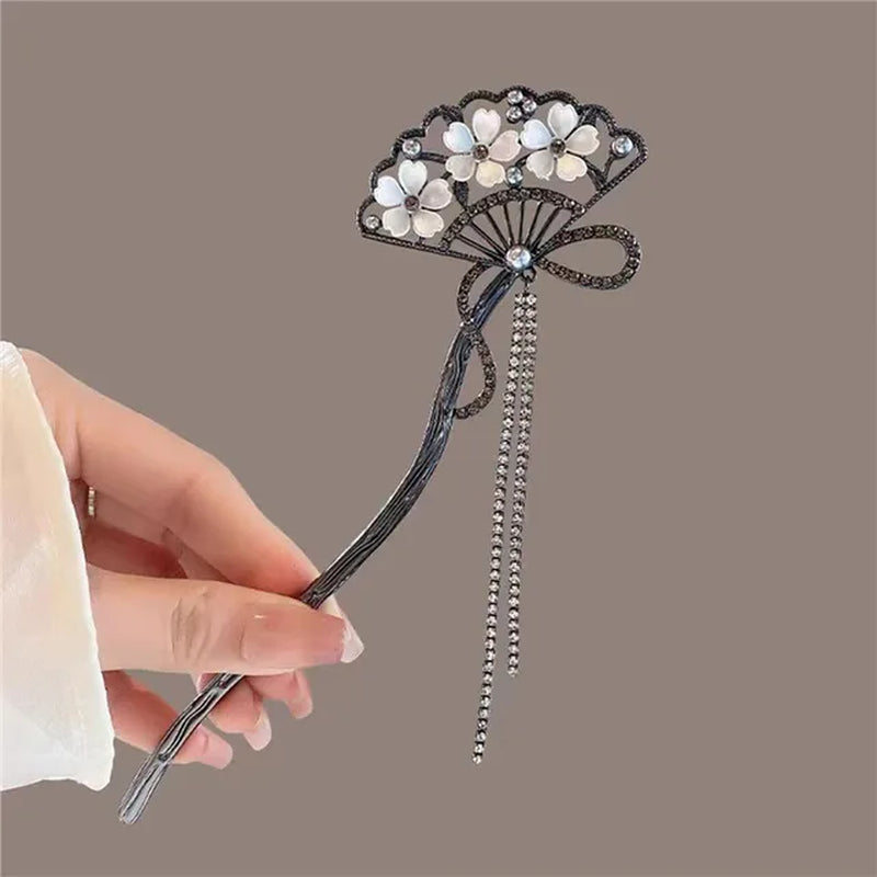 Vintage Chinese Style Hanfu Hair Stick Women Metal Tassel Hair Fork Hair Chopsticks Hairpin Woman Jewelry Hair Clip Accessories